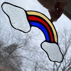 Colorful Rainbow Stained Glass Suncatcher